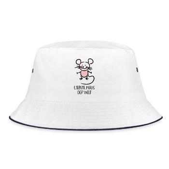 mouse - Bucket Hat - white/navy - Front