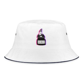 Koko Clown - Bucket Hat - Weiß/Navy - Vorne