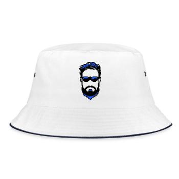 Porteur de barbe Masculinité Barbe Barbe de chèvre - Bob - blanc/marine - Devant