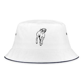 Magyar Vizsla - Bucket Hat - white/navy - Front