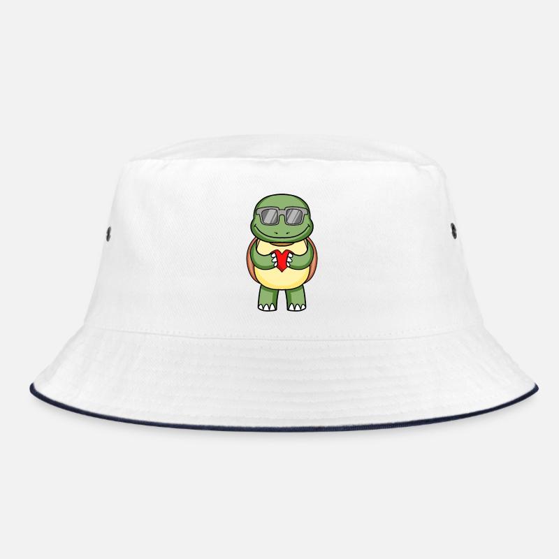 Schildkröte mit Sonnenbrille und Herz Bucket Hat
