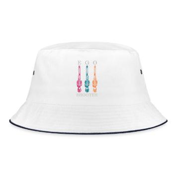 ego shooter - triple guns print by CD - Bucket Hat - white/navy - Front