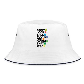 Don't look back - Bucket Hat - white/navy - Front