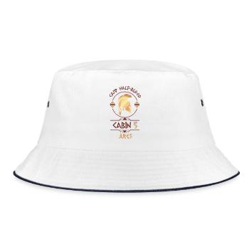 Cabin #5 in Camp Half Blood, Child of Ares - Bucket Hat - white/navy - Front