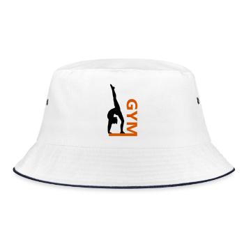 Gymnastik - Bucket Hat - Weiß/Navy - Vorne