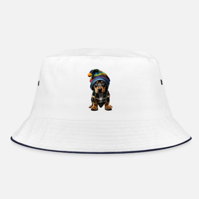 Stylish Pup - Bucket Hat - Weiß/Navy
