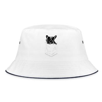 Style pop art de style style poche Frenchie - Bob - blanc/marine - Devant