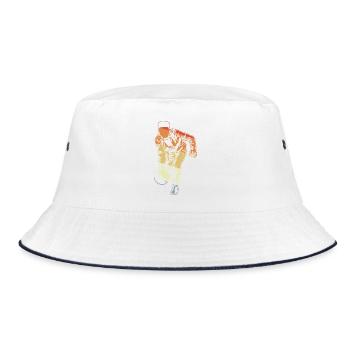 Vintage Bowler - Bucket Hat - white/navy - Front