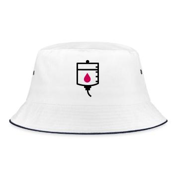 Doctor therapy treatment drip - Bucket Hat - white/navy - Front