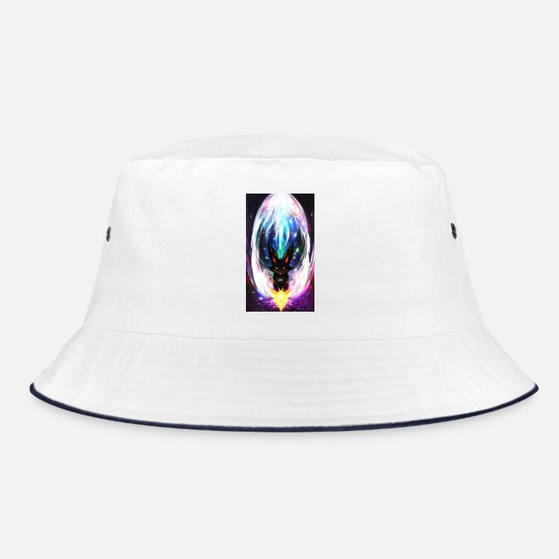 Lightning Wolf - Bucket Hat - white/navy