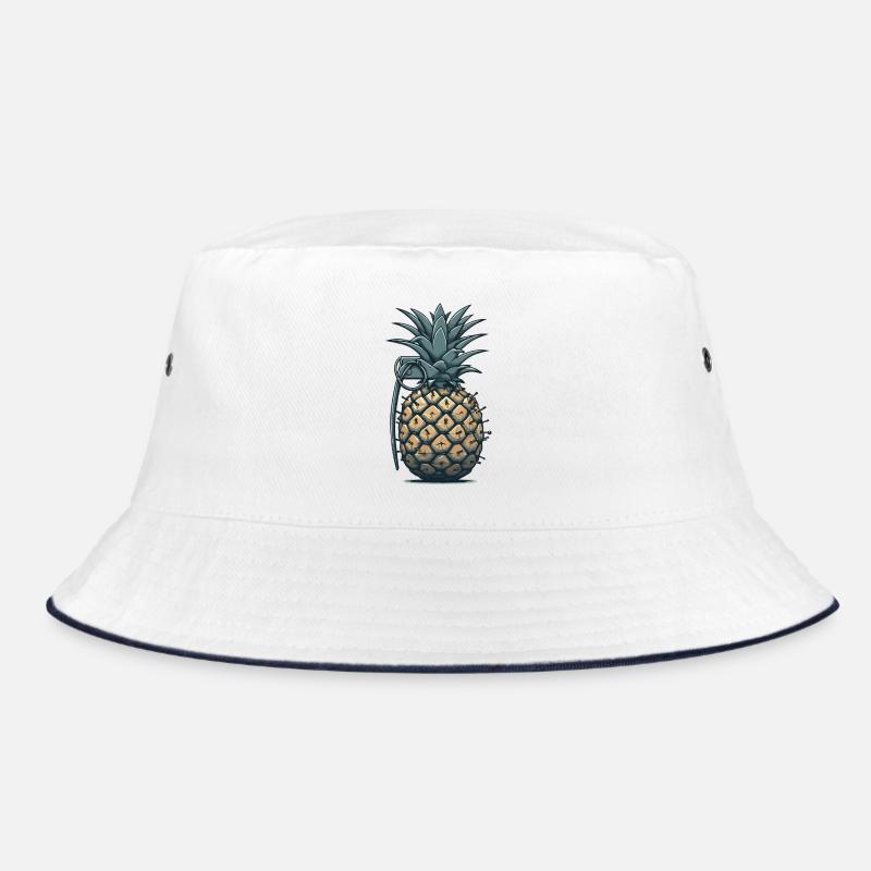 Pineapple Grenade Ring Attachments Bucket Hat