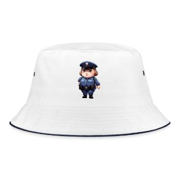 Grosse policière - Bob - blanc/marine - Devant