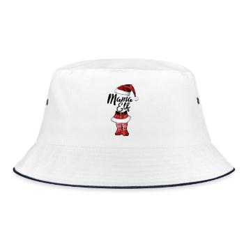 Mama Elf – Lustiges Weihnachtsdesign - Bucket Hat - Weiß/Navy - Vorne