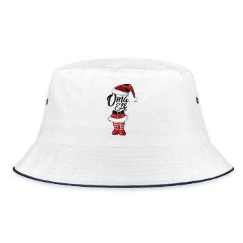 Oma Elf – Lustiges Weihnachtsdesign - Bucket Hat - Weiß/Navy - Vorne