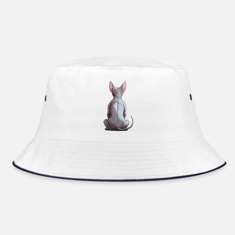 Sphynx - Bucket Hat - Weiß/Navy