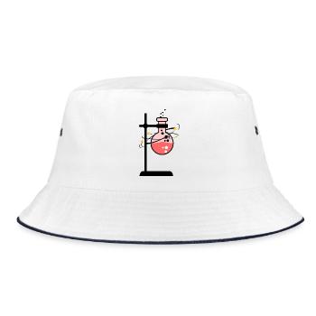 Mischen von Giften - Bucket Hat - Weiß/Navy - Vorne