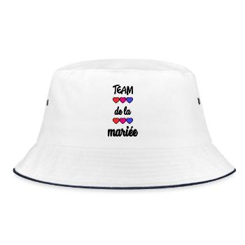 Bachelorette party. WEDDING. TEAM. TEAM BRIDE. BRIDE-TO-BE - Bucket Hat - white/navy - Front