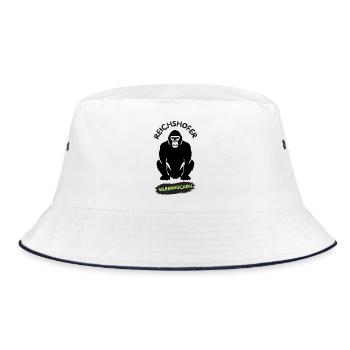 Reichshofer Silberrücken schwarz - Bucket Hat - Weiß/Navy - Vorne