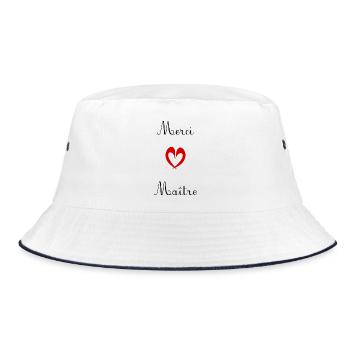 MASTER. MASTER. THANK YOU. THANK YOU, MASTER. MASTER - Bucket Hat - white/navy - Front