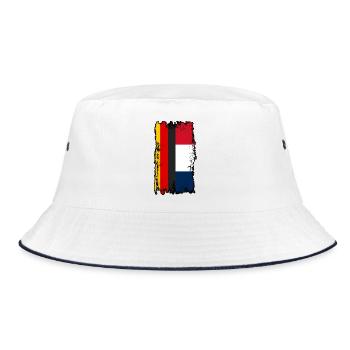 French French Germany France - Bucket Hat - white/navy - Front