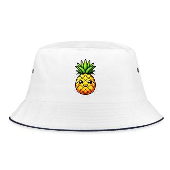 Pineapple - Bucket Hat - white/navy - Front