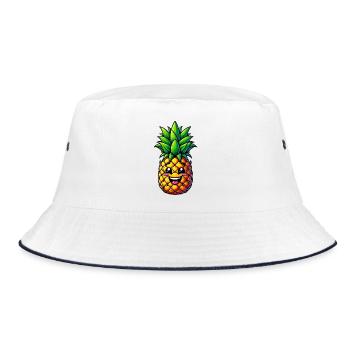 Pineapple - Bucket Hat - white/navy - Front