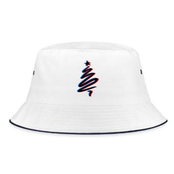 Schatten spendende Tanne - Bucket Hat - Weiß/Navy - Vorne
