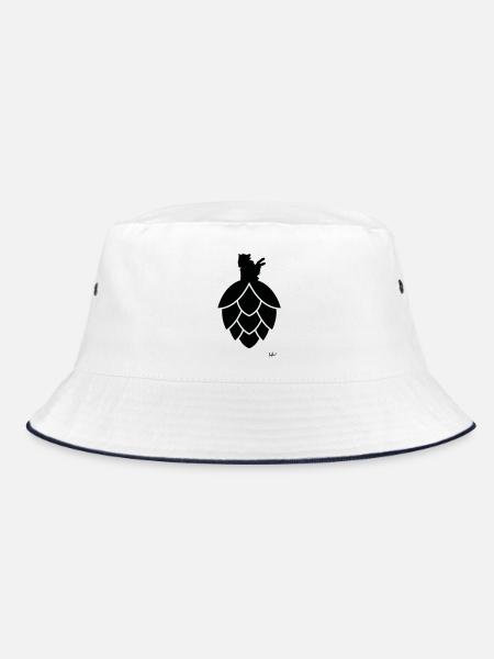 Hopfenhund - Bucket Hat - Weiß/Navy