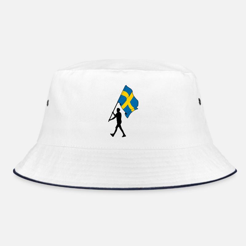 Drapeau Suède homme marchant Bob