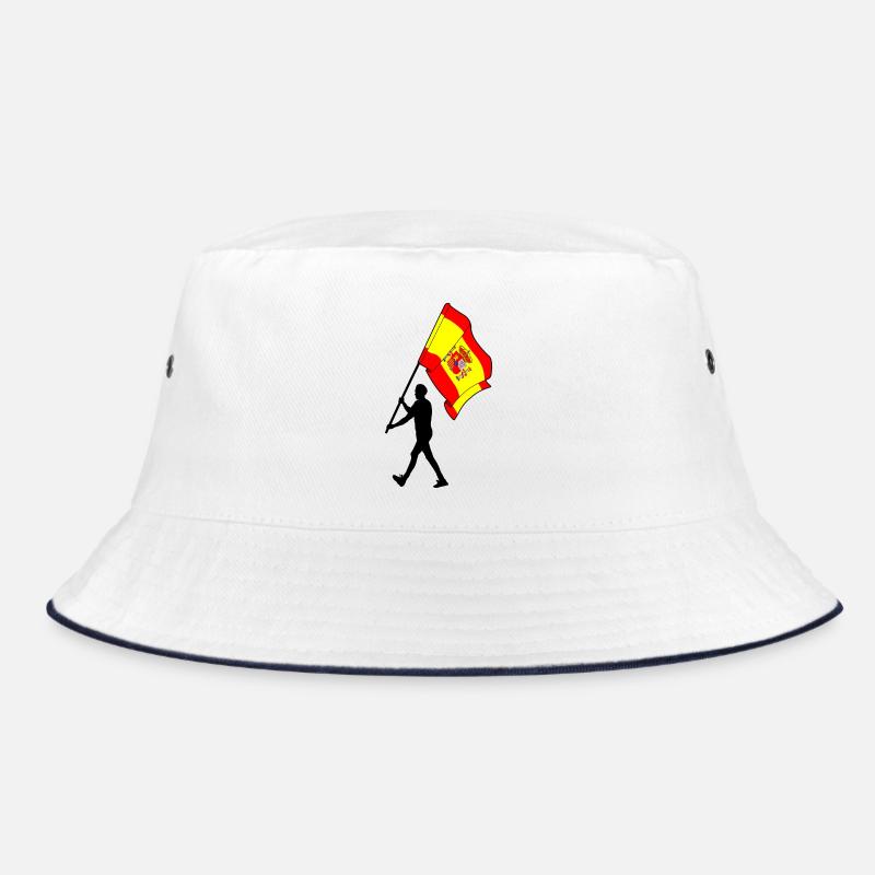 Flag Spain man walking Bucket Hat