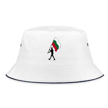 Drapeau Bulgarie homme marche - Bob - blanc/marine - Devant