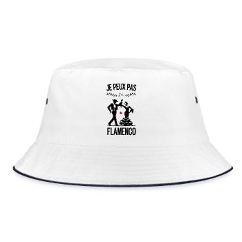 I CAN'T I HAVE FLAMENCO - HUMOR - Bucket Hat - white/navy - Front