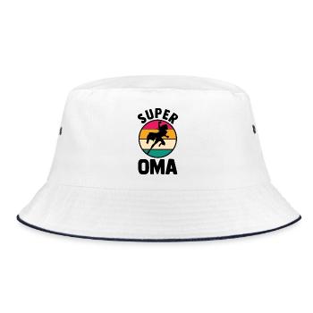 Großmutter Oma - Bucket Hat - Weiß/Navy - Vorne