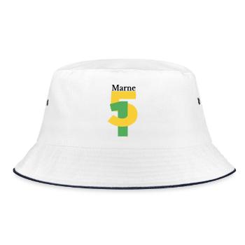 Marl - Bucket Hat - white/navy - Front