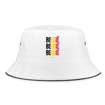Fierté belge, drapeau de la Belgique - Bob - blanc/marine - Devant