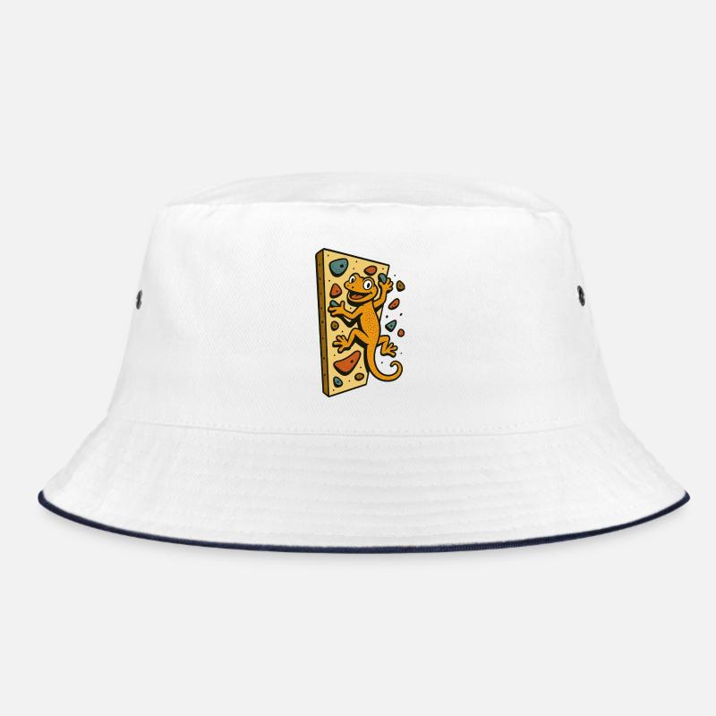Bouldering Gecko Lizard Climbing Retro Gift Bucket Hat