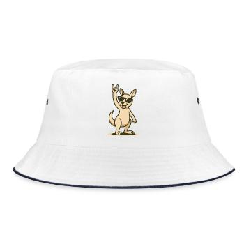 Rocker roo en lunettes de soleil - Bob - blanc/marine - Devant