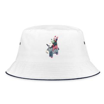 Stadtmusikanten "Stripes" - Bucket Hat - Weiß/Navy - Vorne