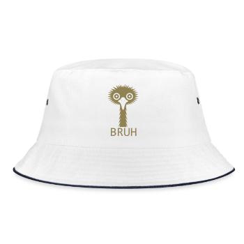 Design minimaliste fantaisiste de bouquet et d’émeu - Bob - blanc/marine - Devant