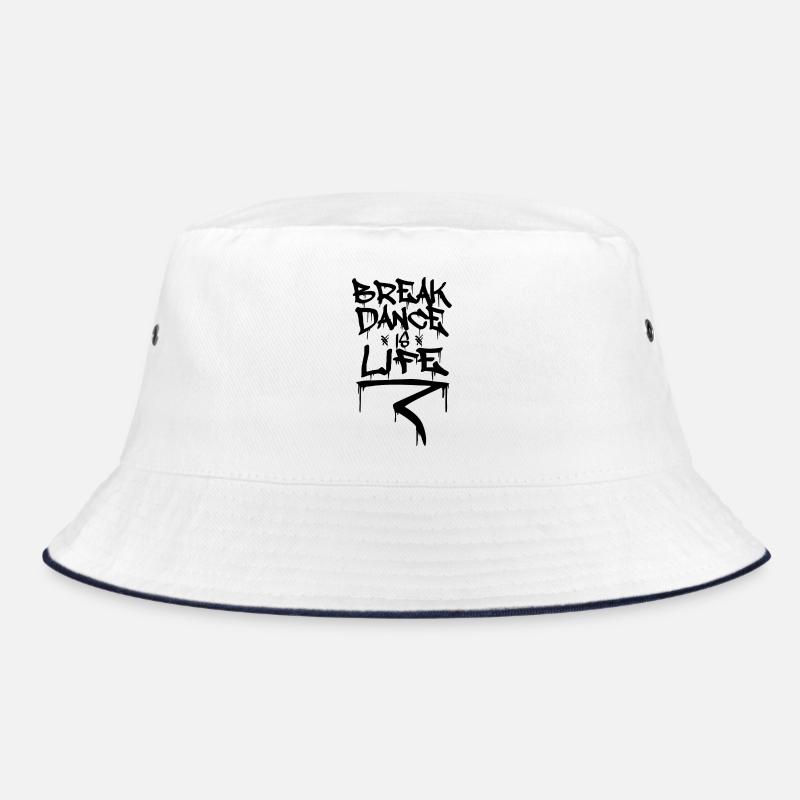 Breakdance Motivation - Bucket Hat - Weiß/Navy