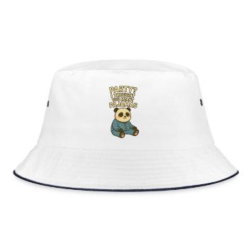 Partei? Ich dachte, du meintest einen Pyjama - Bucket Hat - Weiß/Navy - Vorne
