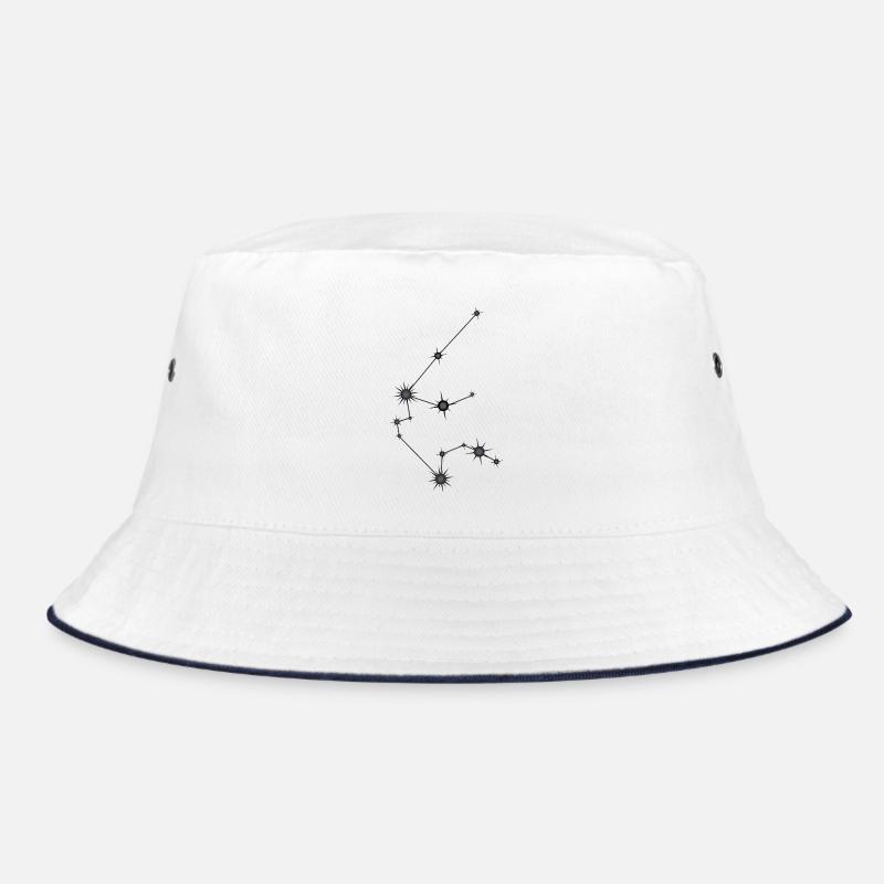 Wassermann Sternbild Sternzeichen Schwarz Grau Bucket Hat
