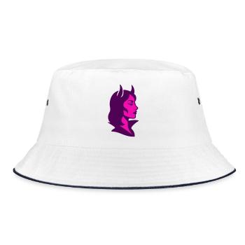 She-devil - Bucket Hat - white/navy - Front