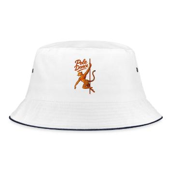 Pole Dance Leopard Pole Dancer Gift - Bucket Hat - white/navy - Front
