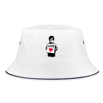 Garçon avec signe d’amour - Bob - blanc/marine - Devant