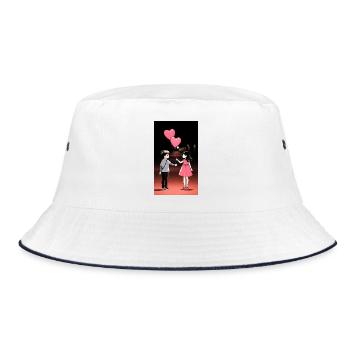 Hearts Delivery of Friendship - Bucket Hat - Weiß/Navy - Vorne