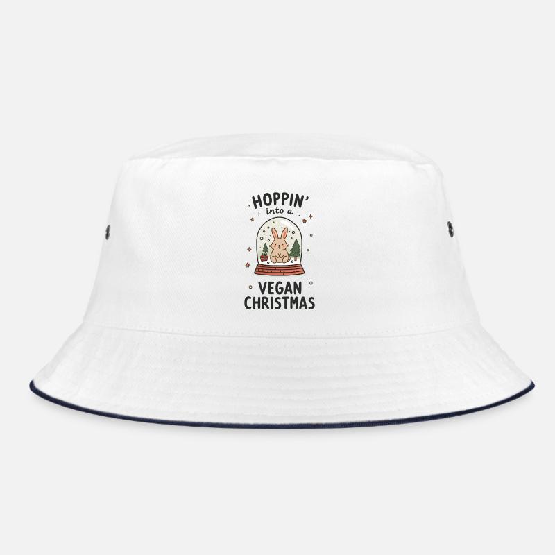 Bunny Snow Globe – Hoppin' Vegan Christmas Bucket Hat