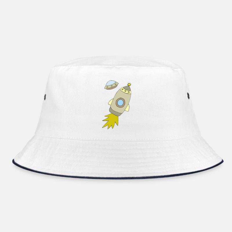 Space rocket with luminous propulsion Bucket Hat