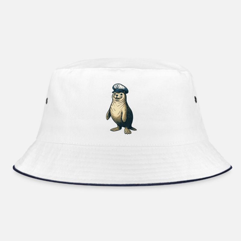 Sceau avec casquette de capitaine Bob