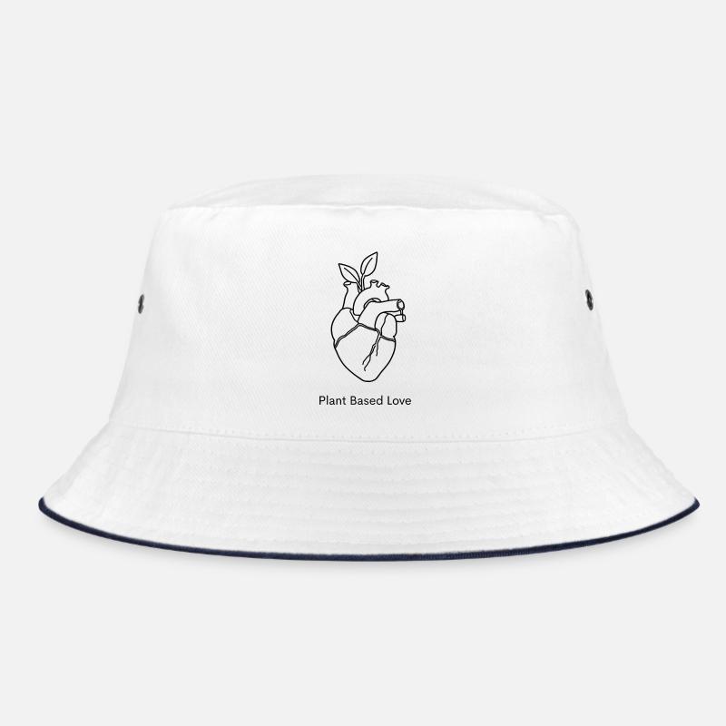 Plant-based Love – Heart &amp; Leaf Fine Line Bucket Hat